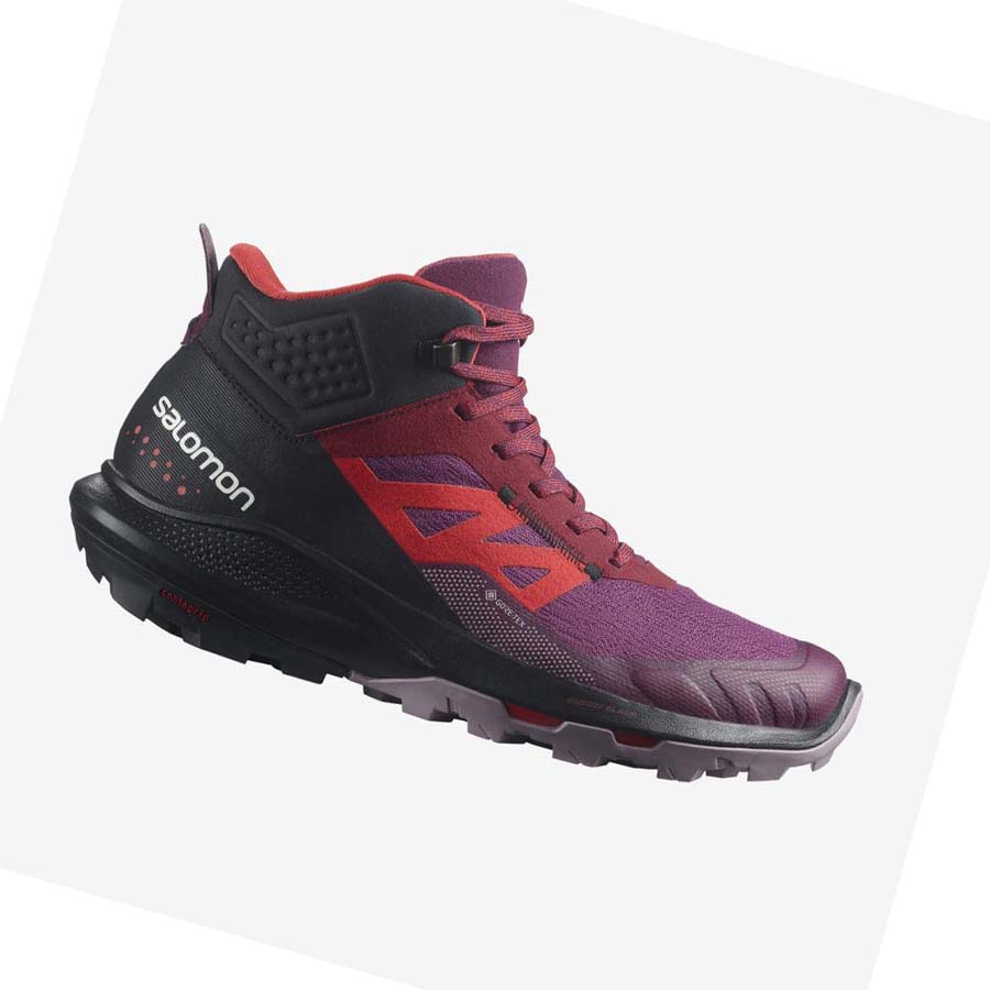 Tenis Senderismo Salomon WoOUTPULSE MID GORE-TEX Mujer Morados | MX 2785QMA